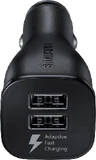 Samsung adaptive fast charging dual port vehicle charger zwart bovenkant