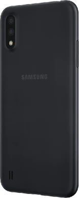 Samsung Galaxy A01 zwart achterkant linkerzijkant