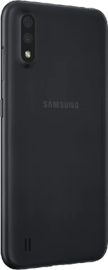Samsung Galaxy A01 zwart achterkant rechterzijkant