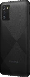 Samsung Galaxy A02s zwart achterkant linkerzijkant