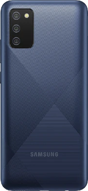 Samsung Galaxy A02s blauw achterkant