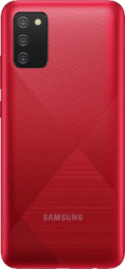 Samsung Galaxy A02s rood achterkant