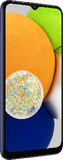 Samsung Galaxy A03 blue front left side