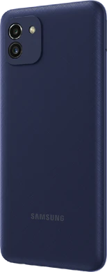 Samsung Galaxy A03 blue back left side
