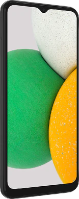 Samsung Galaxy A03 Core zwart voorkant linkerzijkant