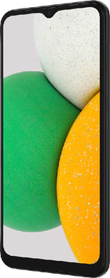Samsung Galaxy A03 Core zwart voorkant rechterzijkant