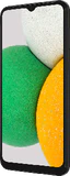 Samsung Galaxy A03 Core zwart voorkant rechterzijkant