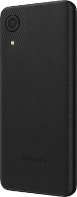 Samsung Galaxy A03 Core zwart achterkant linkerzijkant