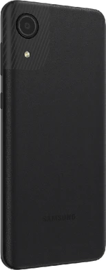 Samsung Galaxy A03 Core zwart achterkant rechterzijkant