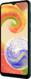 Samsung Galaxy A04 groen voorkant rechterzijkant