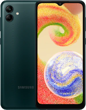 Samsung Galaxy A04 groen overzicht