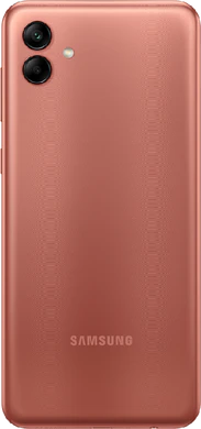 Samsung Galaxy A04 pink koper achterkant
