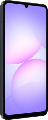 Samsung Galaxy A07 5G zwart voorkant linkerzijkant