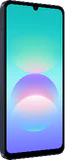 Samsung Galaxy A08 dark blauw voorkant linkerzijkant