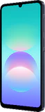 Samsung Galaxy A08 dark blauw voorkant rechterzijkant