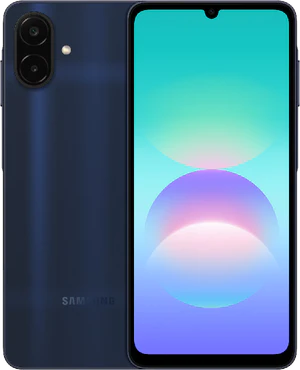Samsung Galaxy A08 dark blauw overzicht