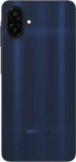 Samsung Galaxy A08 dark blauw achterkant