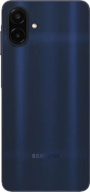 Samsung Galaxy A08 dark blauw achterkant