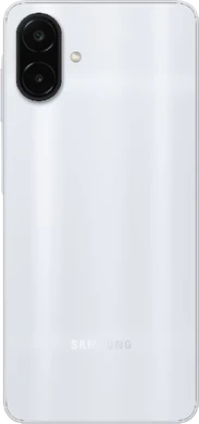 Samsung Galaxy A08 wit zilver achterkant