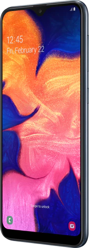 Samsung Galaxy A10 black front right side Samsung Galaxy A10 black front right side