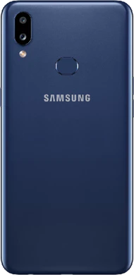Samsung Galaxy A10s blauw achterkant