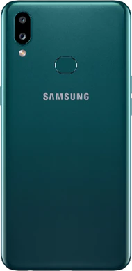 Samsung Galaxy A10s groen achterkant