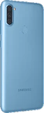Samsung Galaxy A11 blauw achterkant rechterzijkant