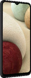 Samsung Galaxy A12 zwart voorkant linkerzijkant