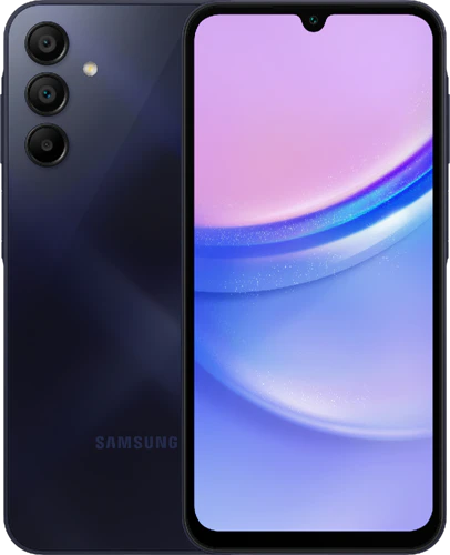 Samsung Galaxy A15 4G dark blauw overzicht