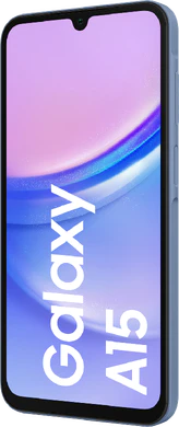 Samsung Galaxy A15 4G light blue front right side