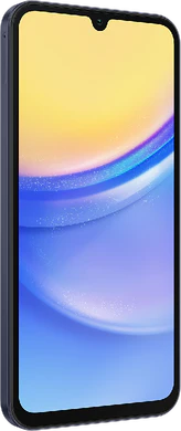 Samsung Galaxy A15 5G black blue front left side