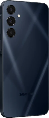 Samsung Galaxy A16 5G blauw zwart achterkant rechterzijkant