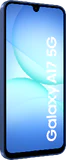 Samsung Galaxy A17 5G blauw voorkant linkerzijkant