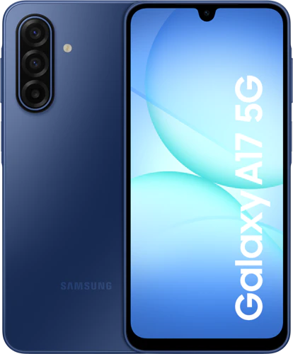 Samsung Galaxy A17 5G blauw overzicht Samsung Galaxy A17 5G blauw overzicht