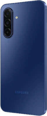 Samsung Galaxy A17 5G blauw achterkant linkerzijkant