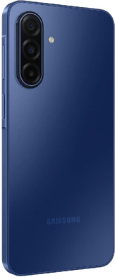Samsung Galaxy A17 5G blauw achterkant rechterzijkant