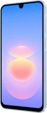 Samsung Galaxy A18 4G blauw voorkant rechterzijkant