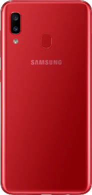 Samsung Galaxy A20e achterkant rood