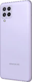 Samsung Galaxy A22 4G paars achterkant linkerzijkant