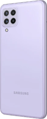 Samsung Galaxy A22 4G paars achterkant linkerzijkant
