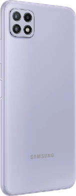 Samsung Galaxy A22 5G paars achterkant rechterzijkant