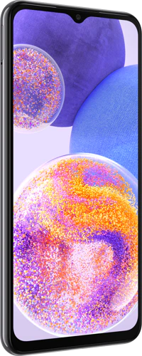 Samsung Galaxy A23 black front left side Samsung Galaxy A23 black front left side