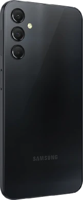 Samsung Galaxy A24 zwart achterkant rechterzijkant