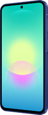 Samsung Galaxy A27 blauw voorkant rechterzijkant