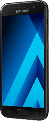 Samsung Galaxy a3 2017 negro tapa delantera lado derecho