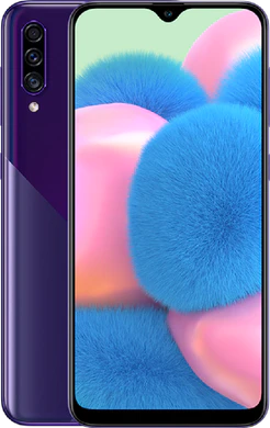 Samsung Galaxy A30s paars overzicht
