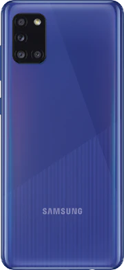 Samsung Galaxy A31 blauw achterkant