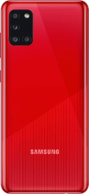 Samsung Galaxy A31 rood achterkant