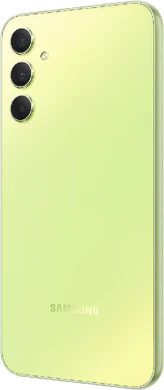 Samsung Galaxy A34 5G groen achterkant linkerzijkant