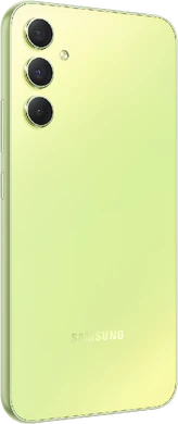 Samsung Galaxy A34 5G groen achterkant rechterzijkant